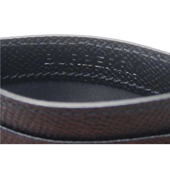 Burberry Black Leather Card Holder card wallet EUC unisex - Picture 2 of 6